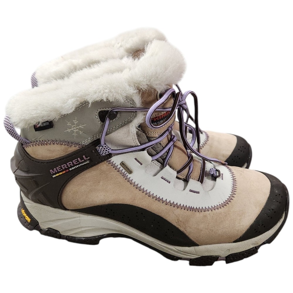 Merrell Polartec Continuum Thermo Waterproof Brindle Boot JB87630 Womens 10 FLAW